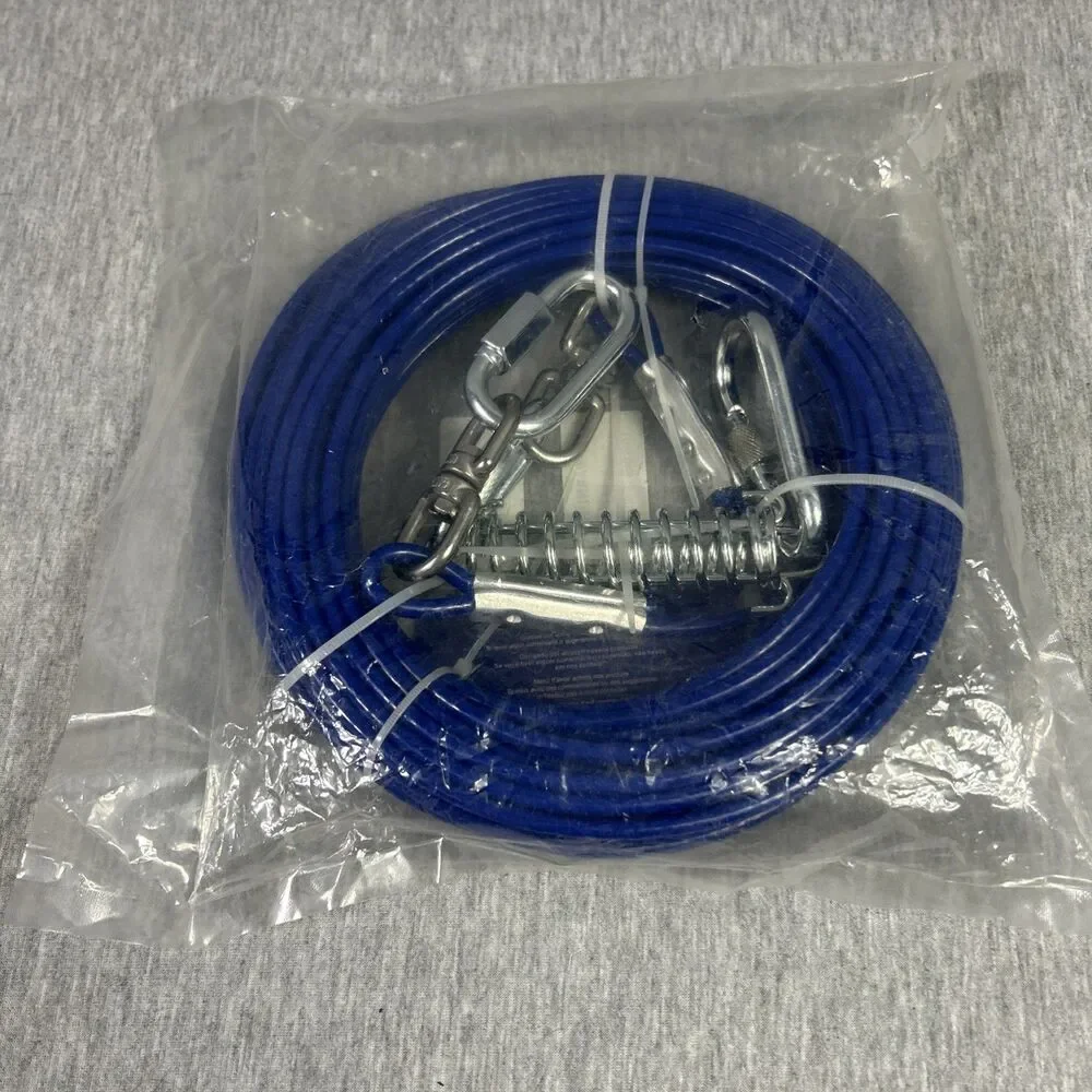 Tie Out Cable for Dogs up to 300Lbs, 65Ft Extra Strong 1Klbs Break Strength NEW - Picture 8 of 8